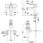Vòi lavabo INAX LFV-1401S (LFV1401S) nóng lạnh (vòi chậu 3 lỗ) - Ảnh 2