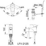 Vòi lavabo INAX LFV-212S (LFV212S) nóng lạnh - Ảnh 4