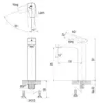 Vòi lavabo INAX LFV-5000SH (LFV5000SH) nóng lạnh - Ảnh 5