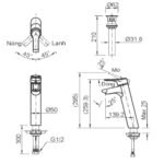 Vòi lavabo INAX LFV-6012SH (LFV6012SH) nóng lạnh - Ảnh 5