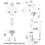 Vòi lavabo INAX LFV-7102S (LFV7102S) nóng lạnh - Ảnh 4