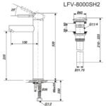Vòi lavabo INAX LFV-8000SH2 (LFV-8000SH2) nóng lạnh - Ảnh 5