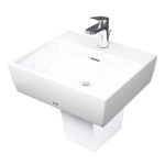 Chậu rửa mặt lavabo TOTO LHT328C#XW treo tường chân lửng