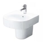 Chậu rửa mặt lavabo TOTO LHT766CR#XW treo tường chân lửng