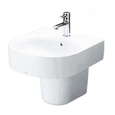Chậu rửa mặt lavabo TOTO LHT766CR#XW treo tường chân lửng