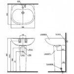 Chậu rửa mặt lavabo TOTO LPT239CR#W treo tường chân dài - Ảnh 5