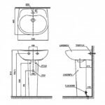 Chậu rửa mặt lavabo TOTO LPT766C#XW treo tường chân dài - Ảnh 5