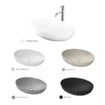 Chậu rửa mặt lavabo TOTO LT1705#MBL đặt bàn, màu đen mờ - Ảnh 3