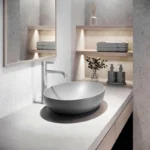 Chậu rửa mặt lavabo TOTO LT1705#MGR đặt bàn, màu xám mờ - Ảnh 2