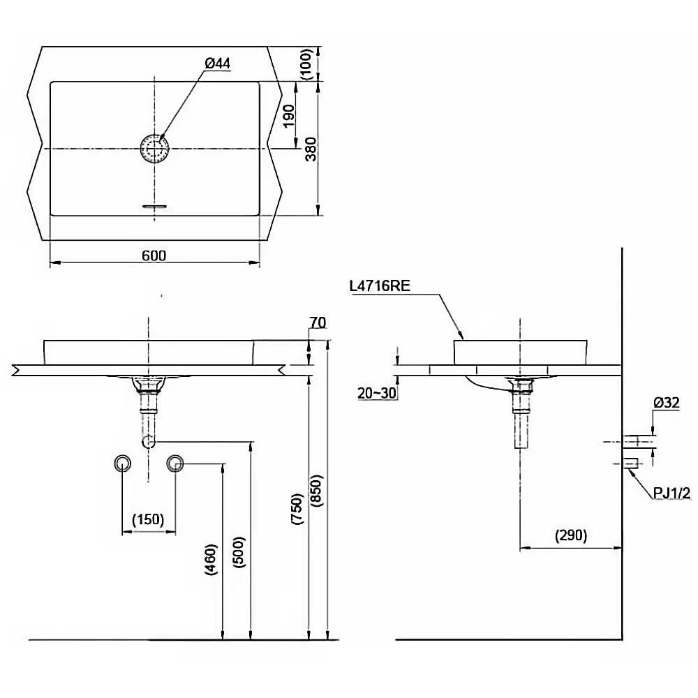 Lavabo TOTO LT4716G17#MW đặt bàn - Ảnh 5