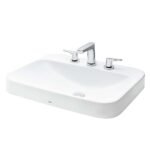 Chậu rửa mặt lavabo TOTO LT5615#XW đặt bàn (3 lỗ)