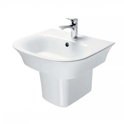 Chậu rửa mặt lavabo TOTO LW196K#XW/ LW196HFK#WH/ TX801LN treo tường chân lửng WILLOW