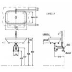 Chậu rửa mặt lavabo TOTO LW631JW/ F#W đặt bàn - Ảnh 4
