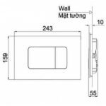 Mặt nạ xả nhấn bồn cầu TOTO MB170P#SS - Ảnh 3