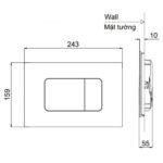 Mặt nạ xả nhấn bồn cầu TOTO MB170P#WH - Ảnh 3
