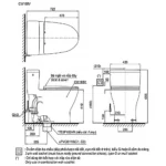 Bồn cầu TOTO MS188VKT2#XW/ T53P100VR 1 khối, nắp êm TC393VS - Ảnh 5