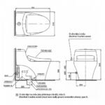 Bồn cầu TOTO MS823DRE2#XW 1 khối, nắp rửa cơ TCW07S - Ảnh 2