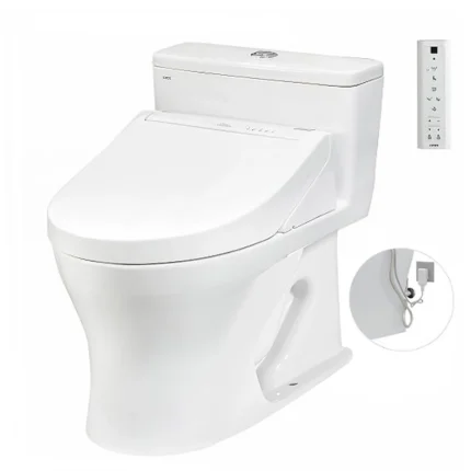 Bồn cầu TOTO MS855DW14#XW 1 khối, nắp điện tử TCF24410AAA