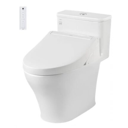 Bồn cầu TOTO MS857CDW15#XW 1 khối, nắp điện tử TCF24460AAA