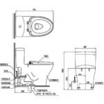 Bồn cầu TOTO MS885CDW12#XW 1 khối (Giấu dây) nắp điện tử TCF4911EZ - Ảnh 5