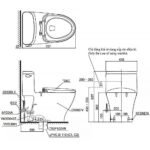 Bồn cầu TOTO MS887RW14#XW 1 khối, nắp điện tử TCF24410AAA, xả gạt - Ảnh 5
