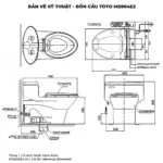 Bồn cầu TOTO MS904E2#XW 1 khối nắp êm TCW07S - Ảnh 4
