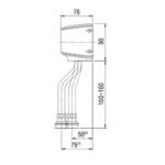 Van xả tiểu INAX OK-100SET(B) (OK100SETB) cảm ứng dùng Pin (dùng ống cong) - Ảnh 2
