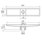 Phễu thoát sàn INAX PBFV-600 (PBFV600) dáng dài, (Ø60) - Ảnh 4