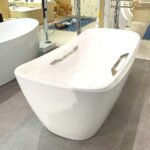 Bồn tắm TOTO PJY1734HPWEN#GW/ TVBF412 đá cẩm thạch đặt sàn, có tay vịn, kèm ống thải TVBF412 - Ảnh 3