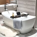 Bồn tắm TOTO PJY1734HPWEN#GW/ TVBF412 đá cẩm thạch đặt sàn, có tay vịn, kèm ống thải TVBF412 - Ảnh 6