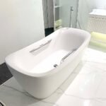 Bồn tắm TOTO PJY1734HPWEN#GW/ TVBF412 đá cẩm thạch đặt sàn, có tay vịn, kèm ống thải TVBF412 - Ảnh 4