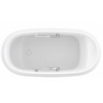 Bồn tắm TOTO PJY1744WHPWEN#GW/ TVBF412 đá cẩm thạch đặt sàn,có tay vịn, kèm ống thải TVBF412