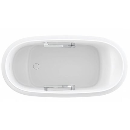 Bồn tắm TOTO PJY1744WHPWEN#GW/ TVBF412 đá cẩm thạch đặt sàn,có tay vịn, kèm ống thải TVBF412