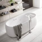 Bồn tắm TOTO PJY1744WHPWEN#MW/ TVBF412 đá cẩm thạch đặt sàn, có tay vịn, kèm ống thải TVBF412 - Ảnh 3