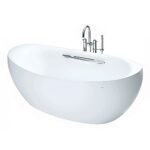 Bồn tắm TOTO PJY1814HPWE#MW đá cẩm thạch đặt sàn, có tay vịn