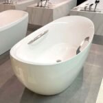 Bồn tắm TOTO PJY1814HPWE#GW đá cẩm thạch đặt sàn, có tay vịn - Ảnh 3