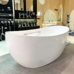 Bồn tắm TOTO PJY1814HPWE#GW đá cẩm thạch đặt sàn, có tay vịn - Ảnh 5