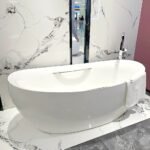 Bồn tắm TOTO PJY1814HPWE#GW đá cẩm thạch đặt sàn, có tay vịn - Ảnh 6