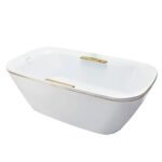 Bồn tắm TOTO NEOREST PJY1886HPWMGE#GW/ TVBF412 đá cẩm thạch đặt sàn, có tay vịn, kèm ống thải TVBF412