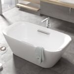 Bồn tắm TOTO NEOREST PJY1886HPWMGE#GW/ TVBF412 đá cẩm thạch đặt sàn, có tay vịn, kèm ống thải TVBF412 - Ảnh 6