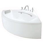 Bồn tắm TOTO PPY1543-4HPE#P dạng góc ngọc trai, bộ xả nhấn DB505R-2B