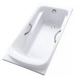 Bồn tắm TOTO PPY1560HPE#P/ TVBF412/ DB505R-2B đặt sàn, có tay vịn, kèm ống thải TVBF412