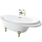 Bồn tắm TOTO PPY1610PTE#S/ TVBF412 đặt sàn ngọc trai kèm ống thải TVBF412