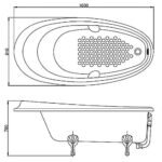 Bồn tắm TOTO PPY1610PTE#S xây ngọc trai, kèm ống thải TVBF412 - Ảnh 5
