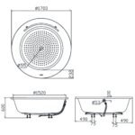 Bồn tắm TOTO PPYB1720HPTE#P/ TVBF412 dạng xây, có tay vịn, kèm ống thải TVBF412 - Ảnh 3