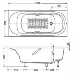 Bồn tắm TOTO PPY1780PE#P xây ngọc trai, kèm ống thải TVBF411 - Ảnh 6