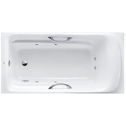 Bồn tắm TOTO PPYK1760ZRHPNE#P/ TVBF412/ DB505R-2B đặt sàn ngọc trai, có tay vịn, massage kèm ống thải TVBF412