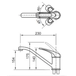 Vòi chén INAX SFV-112S (SFV112S) nóng lạnh - Ảnh 2