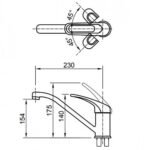 Vòi chén INAX SFV-212S (SFV212S) nóng lạnh - Ảnh 3