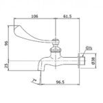 Vòi gắn tường TOTO T23BQ13N lạnh - Ảnh 5